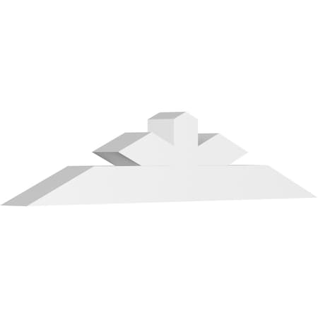 Ekena Millwork Saratoga Architectural Grade PVC Gable Bracket, 72"W x 15"H x 6"D x 6"F, 5/12 Pitch GBP072X15X0606SAR00